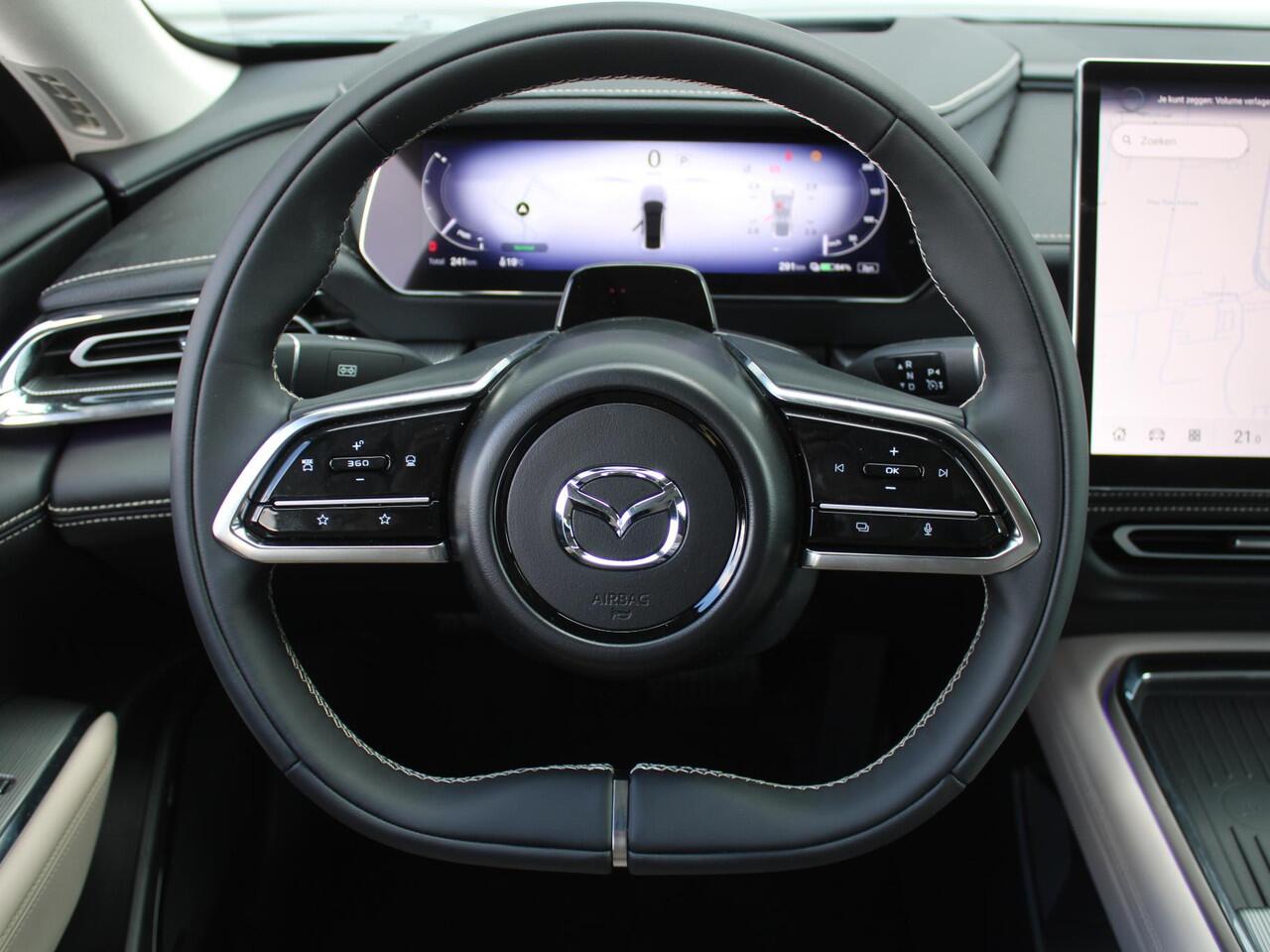 Mazda 6 6e Takumi 68.8 kWh | Stuur-/stoelverwarming + ventilatie | Pano | Camera rondom | Elek. stoelverstelling + achterklep | 19" LM | Cruise adapt. |