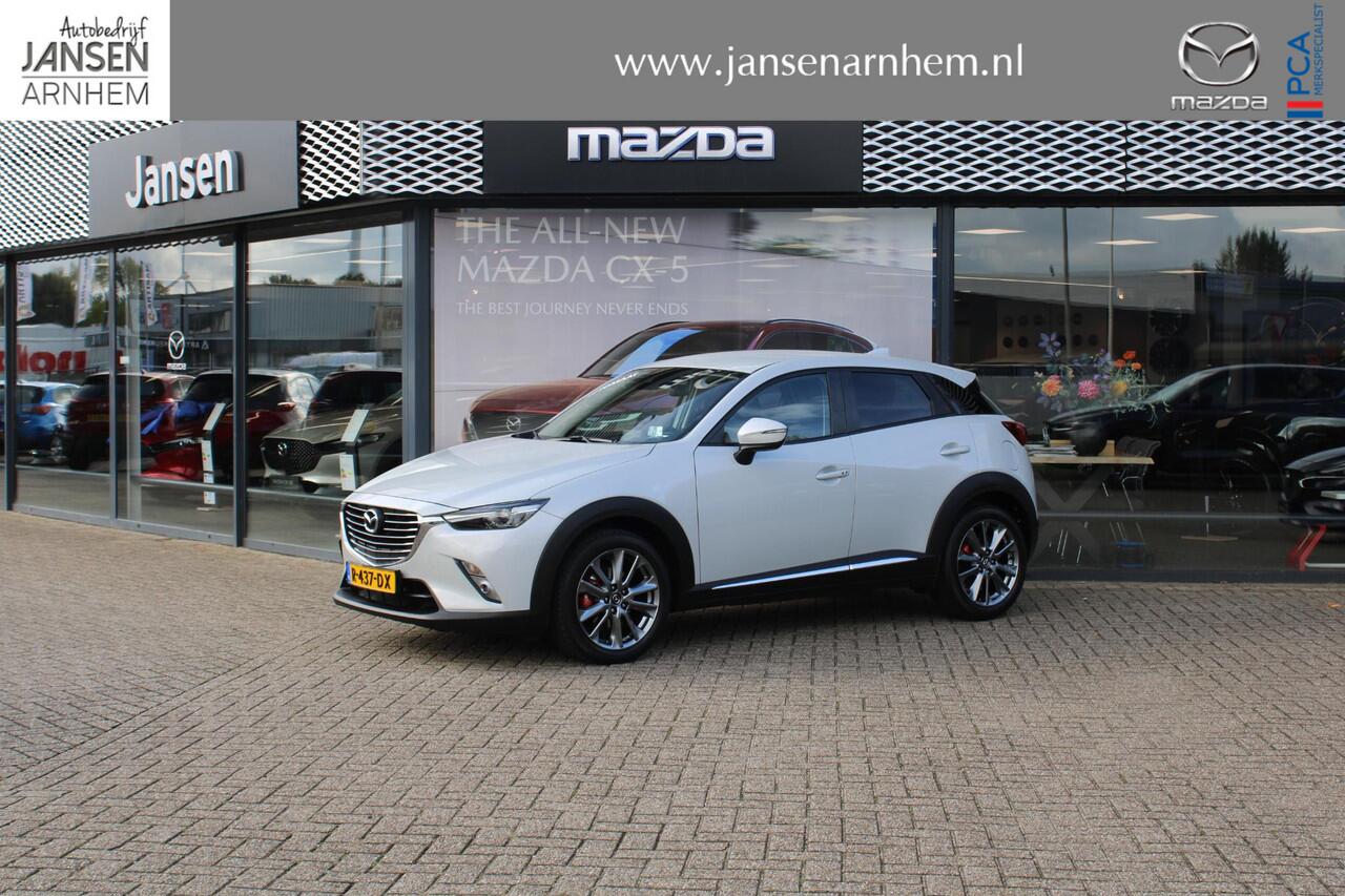 Mazda CX-3 2.0 SkyActiv-G 120 GT-Luxury , Automaat, Trekhaak, Bruin Leder, Cruise, PDC, Camera, LKA, NAVI, Stoelverwarming, HUD