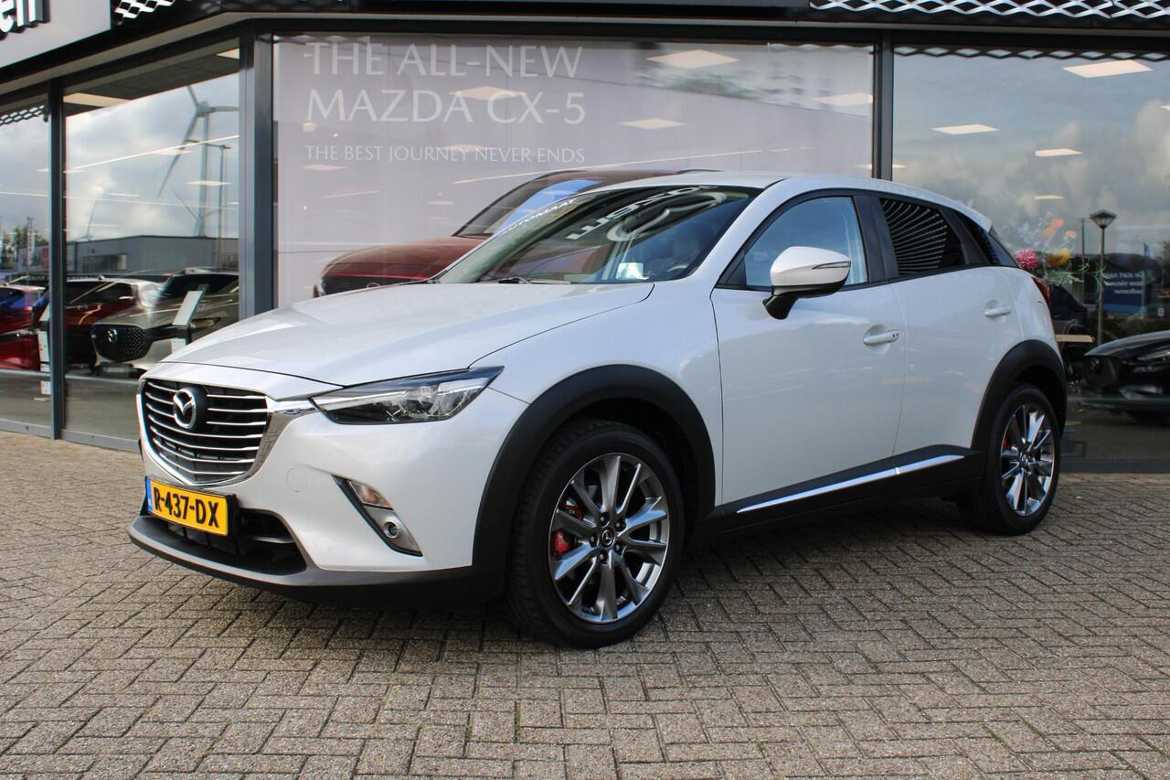 Mazda CX-3 2.0 SkyActiv-G 120 GT-Luxury , Automaat, Trekhaak, Bruin Leder, Cruise, PDC, Camera, LKA, NAVI, Stoelverwarming, HUD