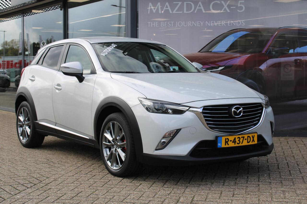 Mazda CX-3 2.0 SkyActiv-G 120 GT-Luxury , Automaat, Trekhaak, Bruin Leder, Cruise, PDC, Camera, LKA, NAVI, Stoelverwarming, HUD