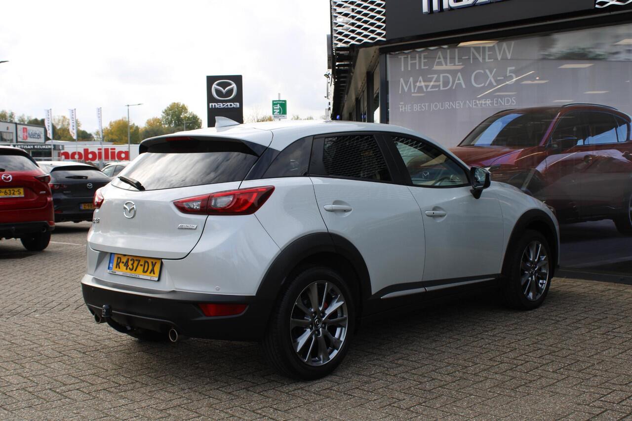 Mazda CX-3 2.0 SkyActiv-G 120 GT-Luxury , Automaat, Trekhaak, Bruin Leder, Cruise, PDC, Camera, LKA, NAVI, Stoelverwarming, HUD