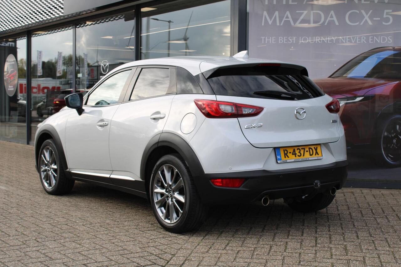 Mazda CX-3 2.0 SkyActiv-G 120 GT-Luxury , Automaat, Trekhaak, Bruin Leder, Cruise, PDC, Camera, LKA, NAVI, Stoelverwarming, HUD