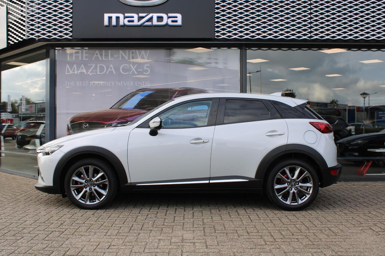 Mazda CX-3 2.0 SkyActiv-G 120 GT-Luxury , Automaat, Trekhaak, Bruin Leder, Cruise, PDC, Camera, LKA, NAVI, Stoelverwarming, HUD