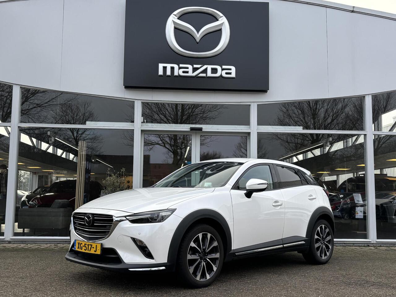 Mazda CX-3 2.0 SkyActiv-G 120 GT-M NL-Auto, Dealer Ondh, Leer, Navigatie, Stuurverw., Stoelverw, Cruise Controle Ad., Elect. bestuurders + geheugen, Head-up, Parkeer hulp, A-Rij-Camera