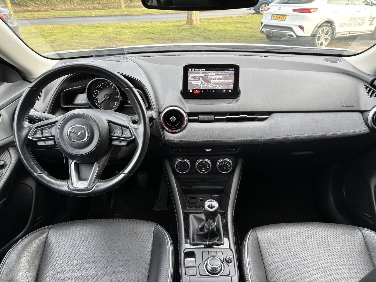 Mazda CX-3 2.0 SkyActiv-G 120 GT-M NL-Auto, Dealer Ondh, Leer, Navigatie, Stuurverw., Stoelverw, Cruise Controle Ad., Elect. bestuurders + geheugen, Head-up, Parkeer hulp, A-Rij-Camera