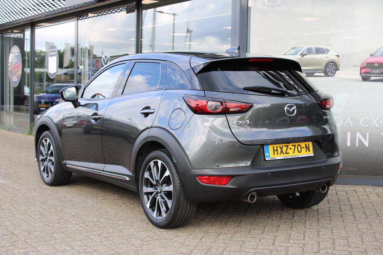 Mazda CX-3 2.0 SkyActiv-G 121 Luxury , Automaat, Half Leder, Navi, HUD, Clima, Cruise, Camera, PDC, Apple Carplay, LMV 18 Inch, Stoelverwarming