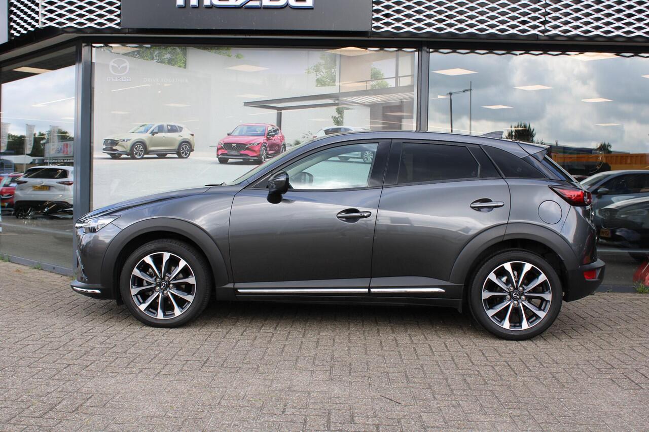 Mazda CX-3 2.0 SkyActiv-G 121 Luxury , Automaat, Half Leder, Navi, HUD, Clima, Cruise, Camera, PDC, Apple Carplay, LMV 18 Inch, Stoelverwarming