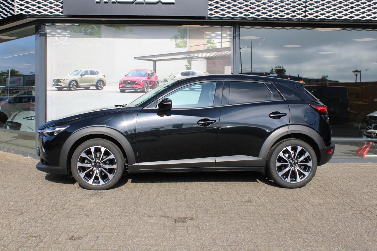 Mazda CX-3 2.0 SkyActiv-G 121 Luxury , Automaat, Wit Leder, Navi, Apple Carplay, Clima, Cruise, LMV 18 Inch, Stoelverwarming