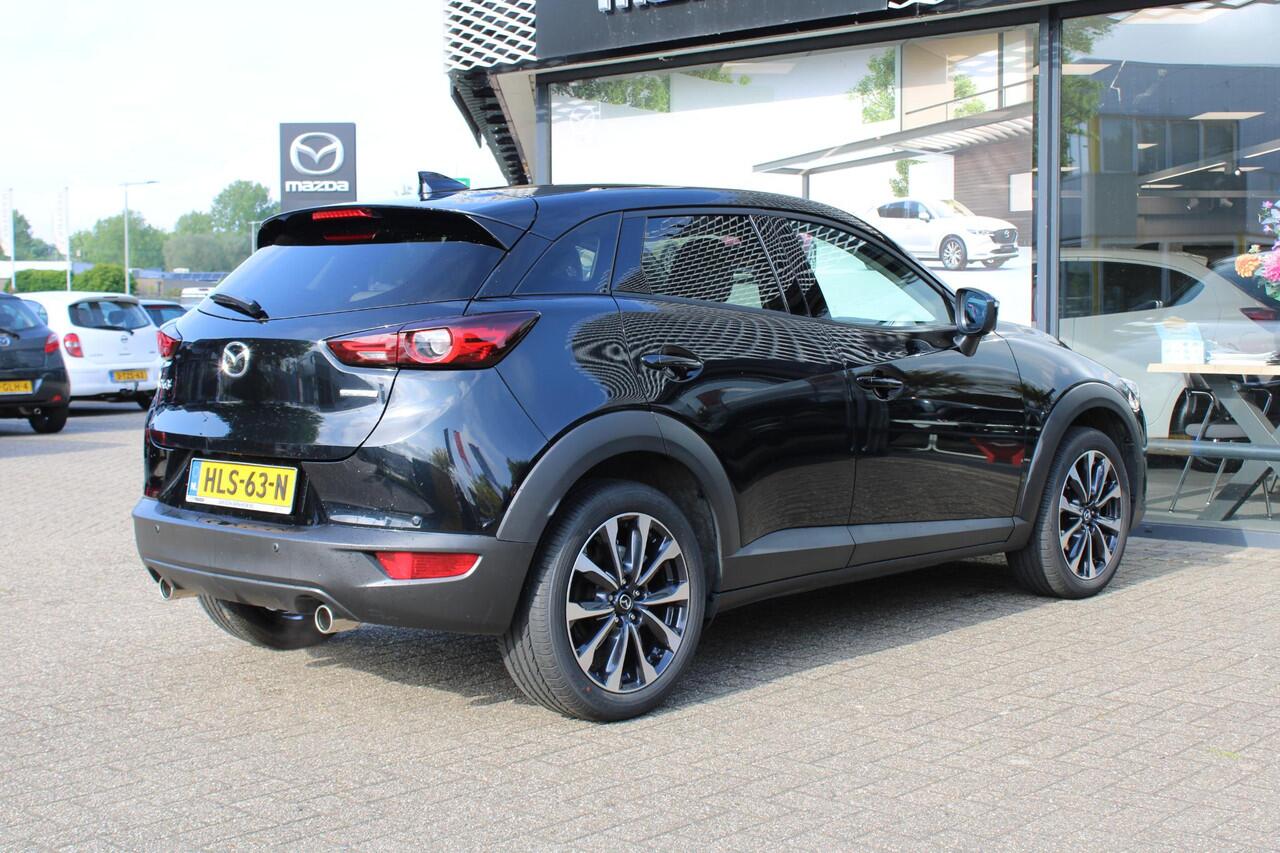 Mazda CX-3 2.0 SkyActiv-G 121 Luxury , Automaat, Wit Leder, Navi, Apple Carplay, Clima, Cruise, LMV 18 Inch, Stoelverwarming