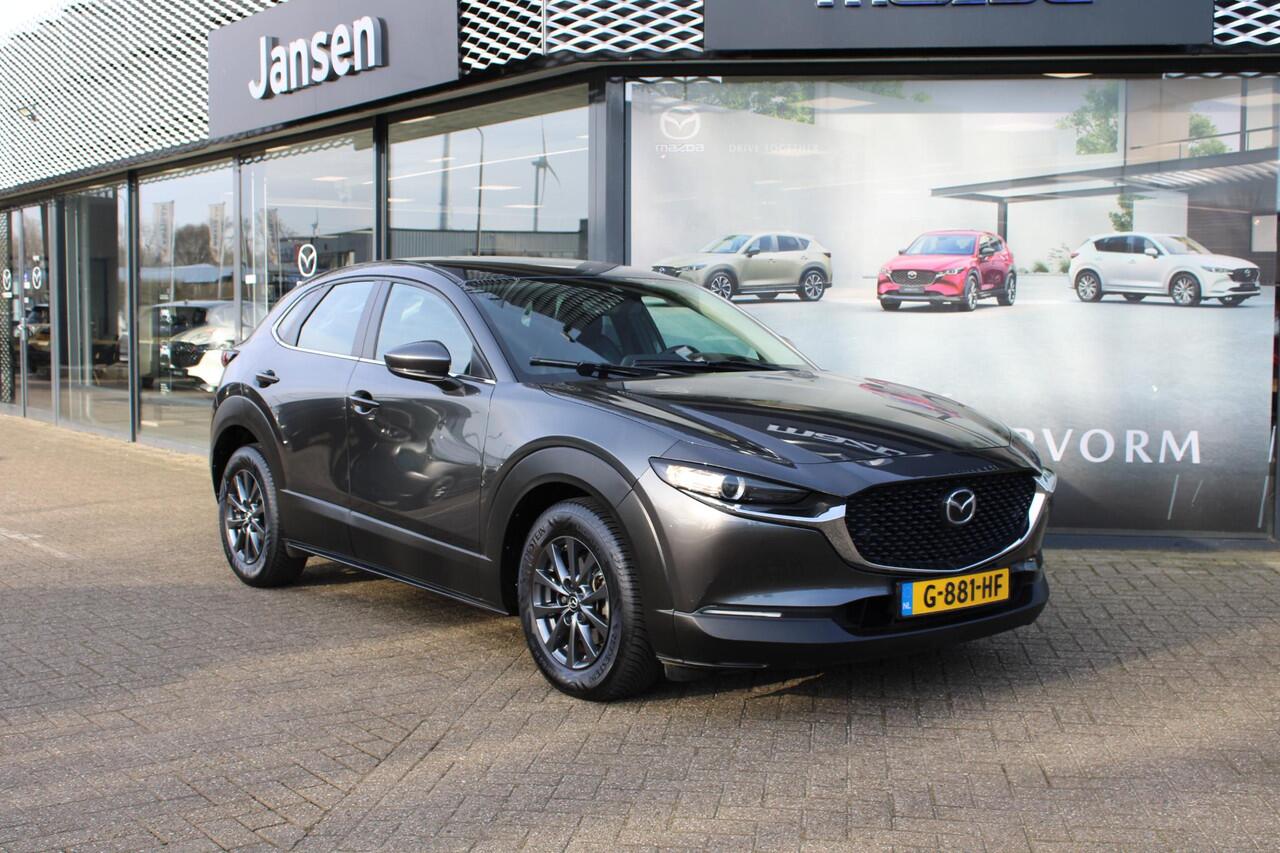 Mazda CX-30 2.0 e-SkyActiv-G 122 M Hybrid Comfort + Leder , Trekhaak, Leder, Adap.Cruise, Camera, HUD, PDC, All Season, LMV 16 Inch, Stuur/Stoelverwarming