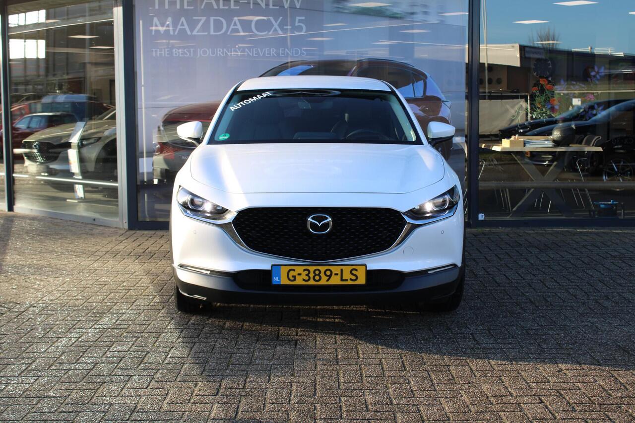Mazda CX-30 2.0 e-SkyActiv-X 180 M Hybrid Luxury , Automaat, Trekhaak, Leder, Bose, Adap.Cruise, Camera, Navi, Stoel/Stuurverwarming, Clima, Apple Carlay, Android Auto, HUD, LMV 18 Inch, LKA, PDC,