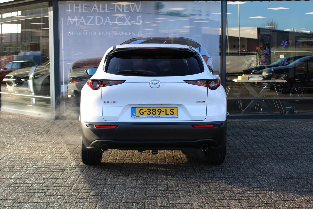 Mazda CX-30 2.0 e-SkyActiv-X 180 M Hybrid Luxury , Automaat, Trekhaak, Leder, Bose, Adap.Cruise, Camera, Navi, Stoel/Stuurverwarming, Clima, Apple Carlay, Android Auto, HUD, LMV 18 Inch, LKA, PDC,