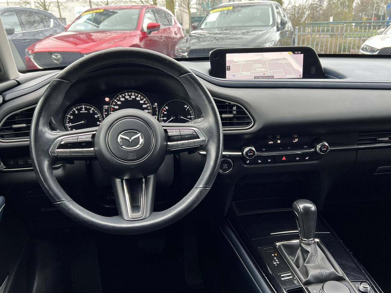 Mazda CX-30 2.0 e-SkyActiv-X M Hybrid AWD Luxury AUTOMAAT | TREKHAAK | 360 CAMERA | EL. A.KLEP | 18"VELGEN | AWD | APPLE CARPLAY | ADROID AUTO | STUUR- EN STOEL VERWARMING