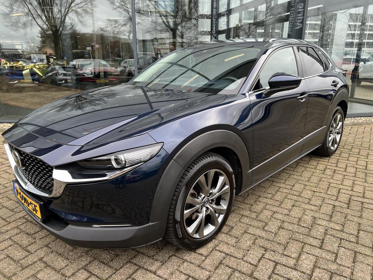 Mazda CX-30 2.0 e-SkyActiv-X M Hybrid AWD Luxury AUTOMAAT | TREKHAAK | 360 CAMERA | EL. A.KLEP | 18"VELGEN | AWD | APPLE CARPLAY | ADROID AUTO | STUUR- EN STOEL VERWARMING