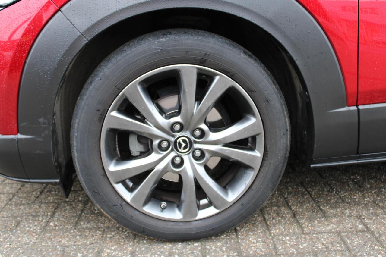 Mazda CX-30 2.0 e-SkyActiv-X186 M Hybrid Luxury Automaat, Trekhaak, i-Activesense Pack, schuif-/kanteldak, Leder, Adap.Cruise, Navi, Clima, Bose, 360 Camera, Stoel/Stuurverwarming, Apple Carplay, Android Auto, PDC, LKA, HUD