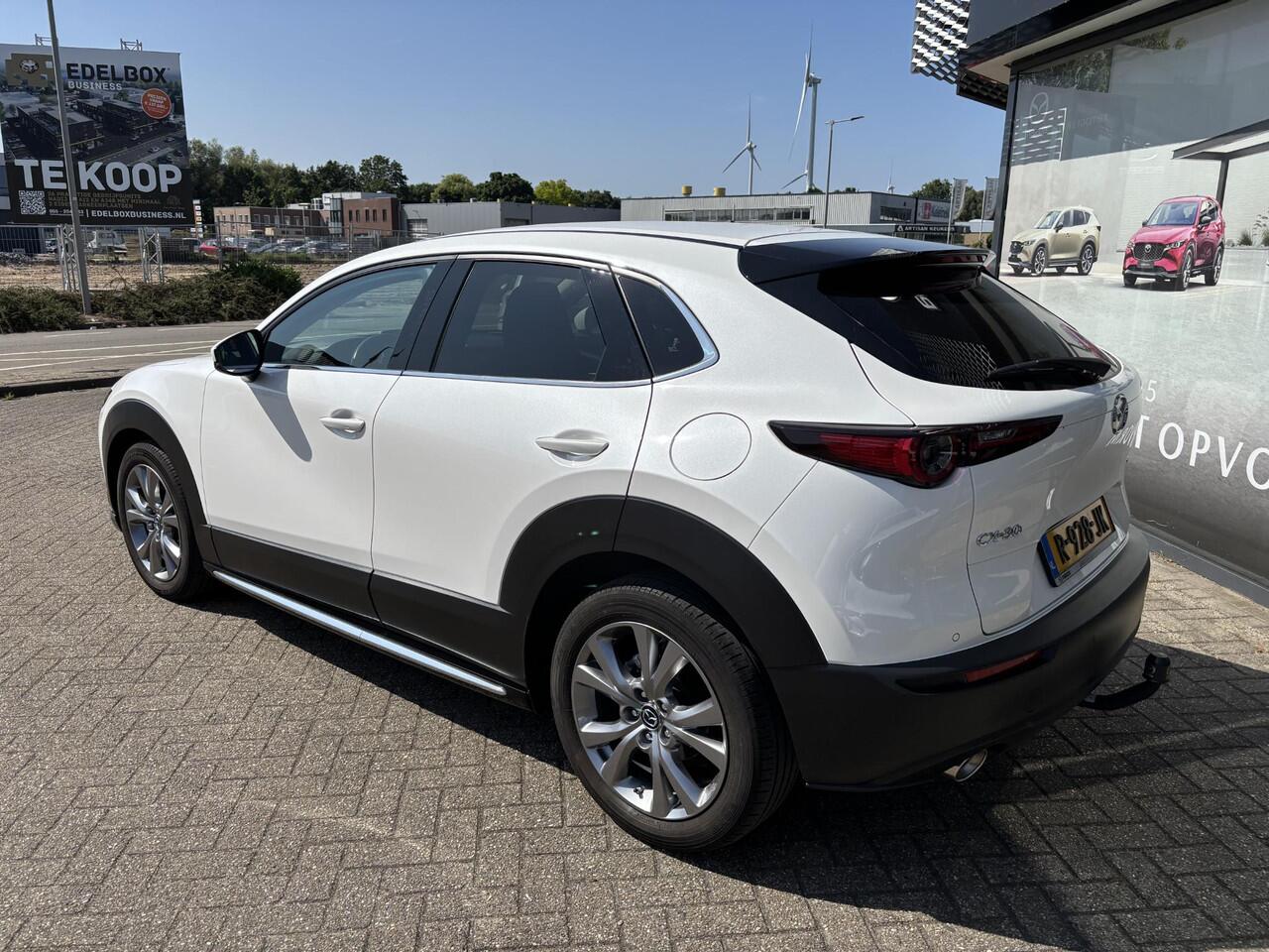 Mazda CX-30 2.0 e-SkyActiv-X186 M Hybrid Luxury , Automaat, Trekhaak, Schuifdak, Aero Pakket, Leder, Adap.Cruise, Bose, LMV 18 Inch, HUD, Stuur/Stoelverwarming