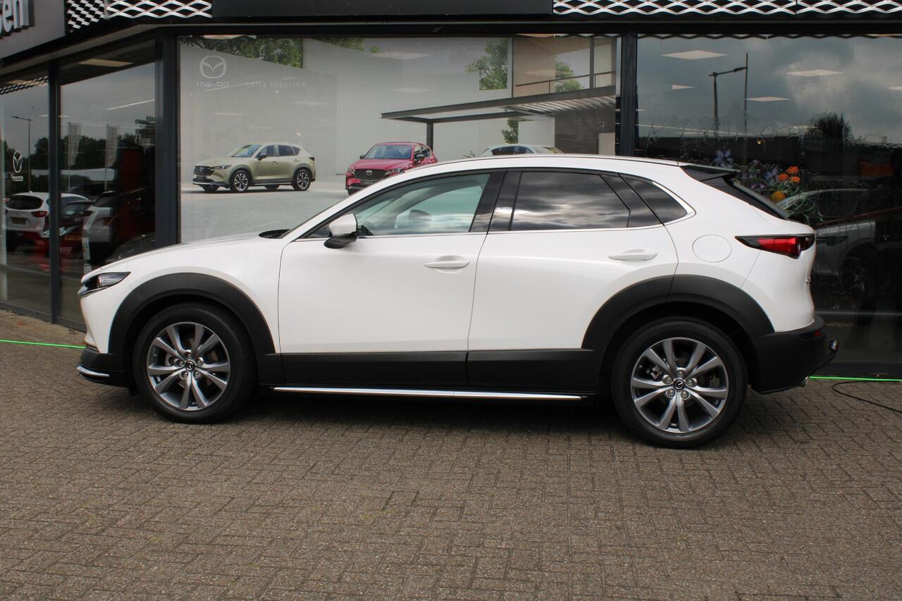 Mazda CX-30 2.0 e-SkyActiv-X186 M Hybrid Luxury , Automaat, Trekhaak, Schuifdak, Aero Pakket, Leder, Adap.Cruise, Bose, LMV 18 Inch, HUD, Stuur/Stoelverwarming