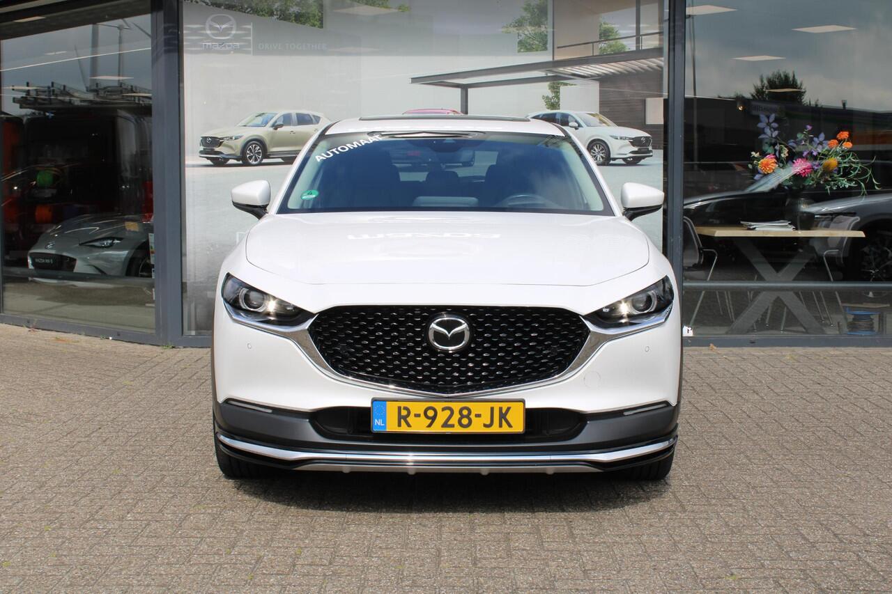 Mazda CX-30 2.0 e-SkyActiv-X186 M Hybrid Luxury , Automaat, Trekhaak, Schuifdak, Aero Pakket, Leder, Adap.Cruise, Bose, LMV 18 Inch, HUD, Stuur/Stoelverwarming