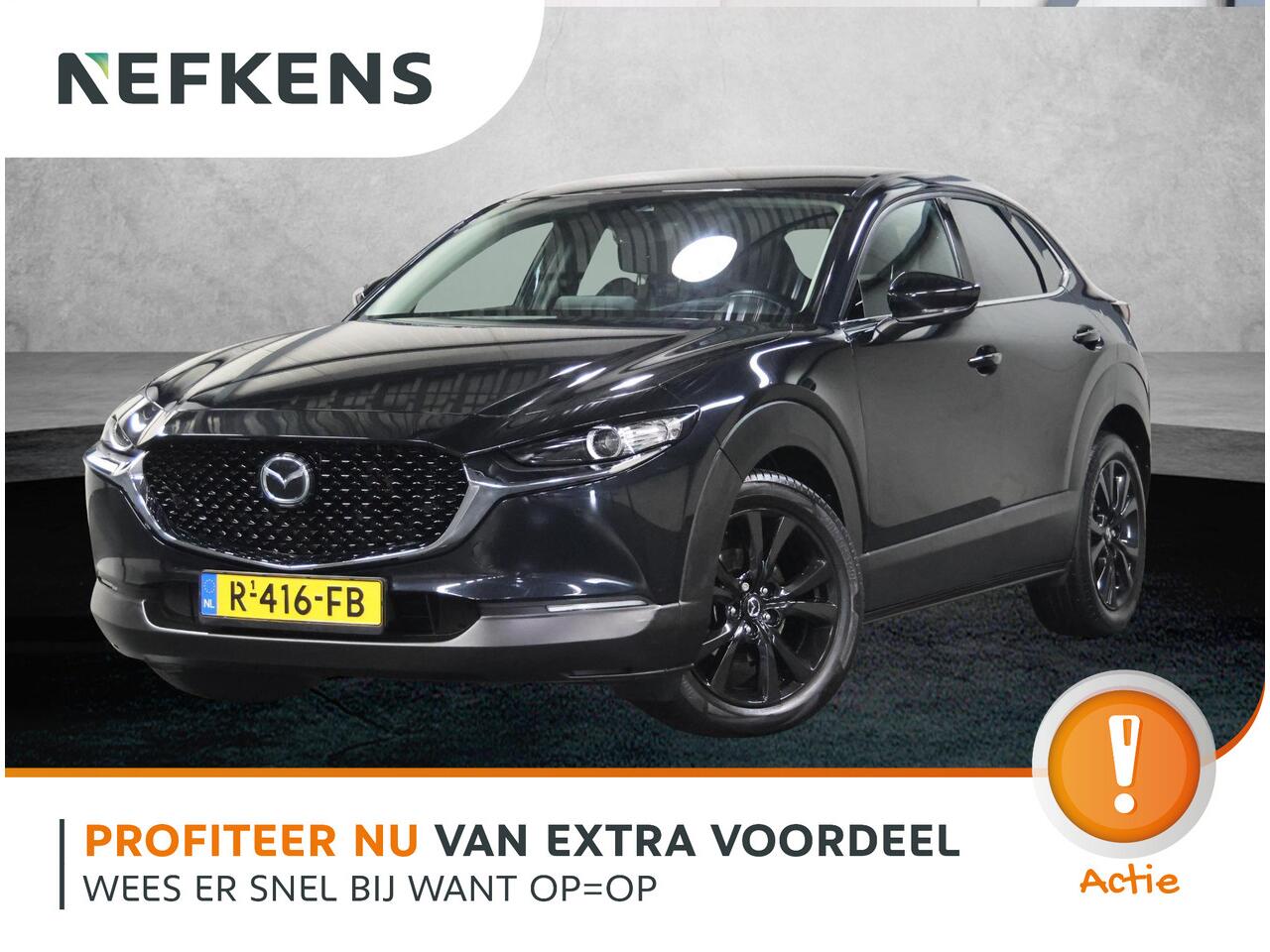 Mazda CX-30 186pk M Hybrid Sportive | 1ste eigenaar | Armsteun | Camera | StuurVerwarming | Adaptieve Cruise Control | Climate Control | Navigatie | Dodehoekdetectie | AUTOMAAT | Elektrische Achterklep | AppleCarplay/AndroidAuto