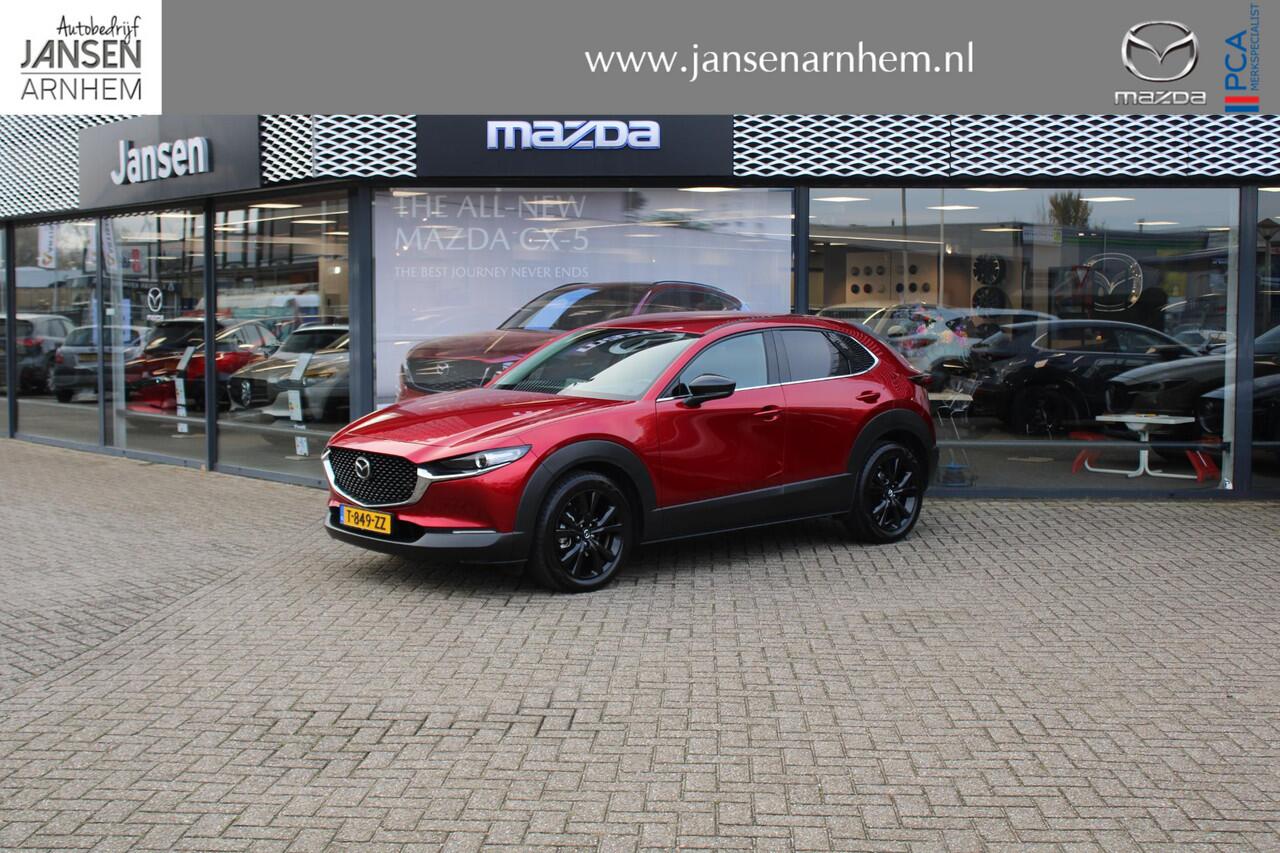 Mazda CX-30 2.0 e-SkyActiv-X M Hybrid Homura , Clima, LMV 18 Inch, Stoelverwarming, Navi, Apple Carplay, HUD, PDC, Camera, Elektrische klep, Adap. Cruise, Stoffen bekleding