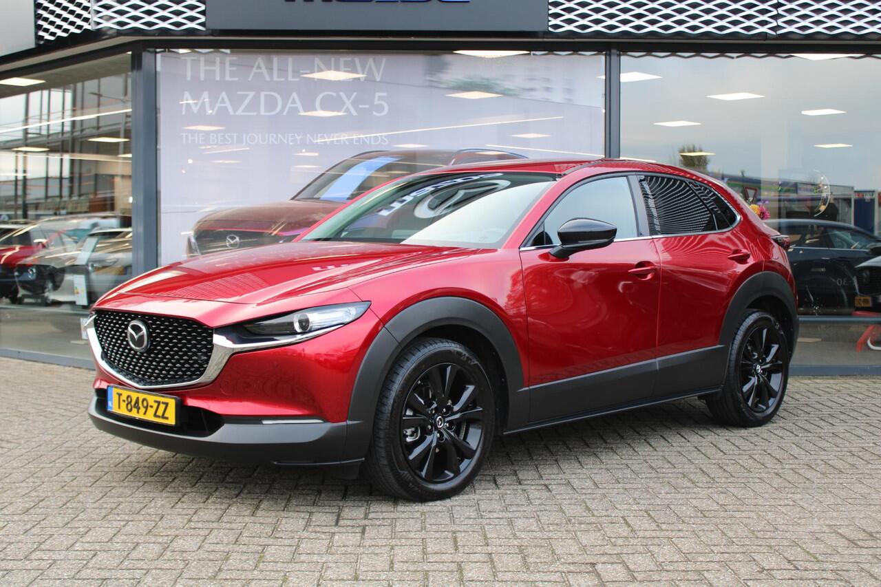 Mazda CX-30 2.0 e-SkyActiv-X M Hybrid Homura , Clima, LMV 18 Inch, Stoelverwarming, Navi, Apple Carplay, HUD, PDC, Camera, Elektrische klep, Adap. Cruise, Stoffen bekleding