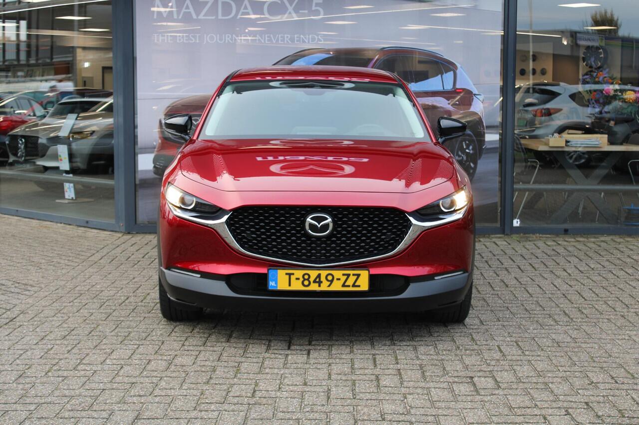 Mazda CX-30 2.0 e-SkyActiv-X M Hybrid Homura , Clima, LMV 18 Inch, Stoelverwarming, Navi, Apple Carplay, HUD, PDC, Camera, Elektrische klep, Adap. Cruise, Stoffen bekleding
