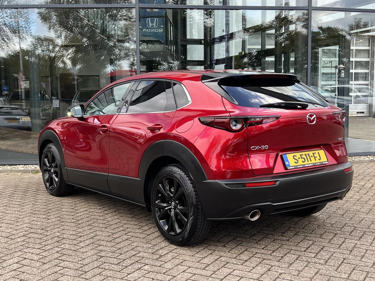 Mazda CX-30 2.0 e-SkyActiv-X 186pk M Hybrid Homura 1e EIGENAAR | NED. AUTO |* 6JAAR GARANTIE | DODEHOEKDETECTIE | ACHTERUITRIJCAMERA | PARKEERSENSOREN V+A | NAVIGATIE | ELEKTR. ACHTERKLEP |