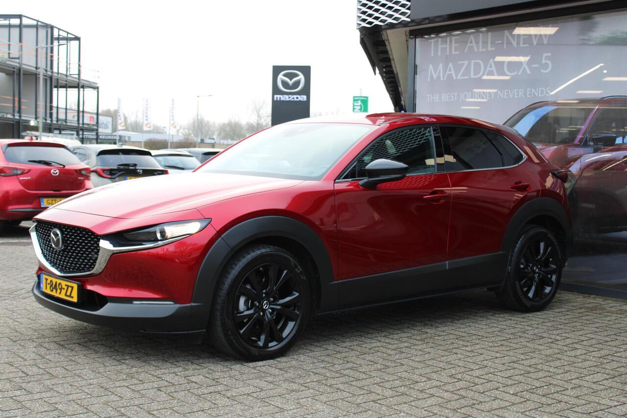 Mazda CX-30 2.0 e-SkyActiv-X186 M Hybrid Homura , Clima, LMV 18 Inch, Stoelverwarming, Navi, Apple Carplay, HUD, PDC, Camera, Elektrische klep, Adap. Cruise, Stoffen bekleding