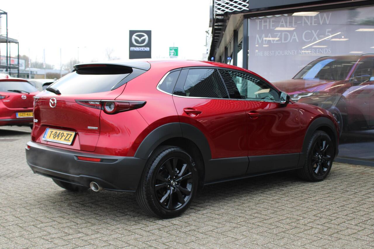 Mazda CX-30 2.0 e-SkyActiv-X186 M Hybrid Homura , Clima, LMV 18 Inch, Stoelverwarming, Navi, Apple Carplay, HUD, PDC, Camera, Elektrische klep, Adap. Cruise, Stoffen bekleding