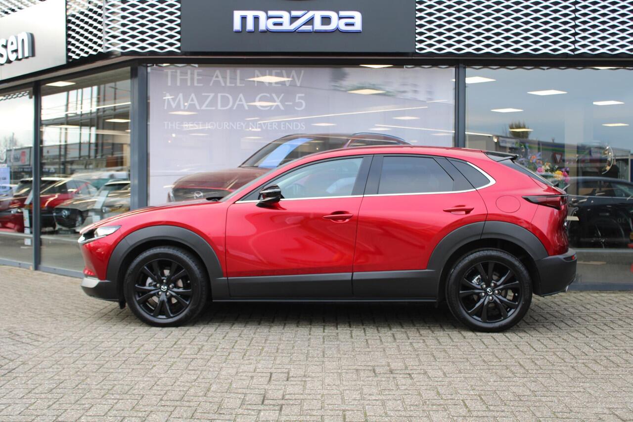 Mazda CX-30 2.0 e-SkyActiv-X186 M Hybrid Homura , Clima, LMV 18 Inch, Stoelverwarming, Navi, Apple Carplay, HUD, PDC, Camera, Elektrische klep, Adap. Cruise, Stoffen bekleding