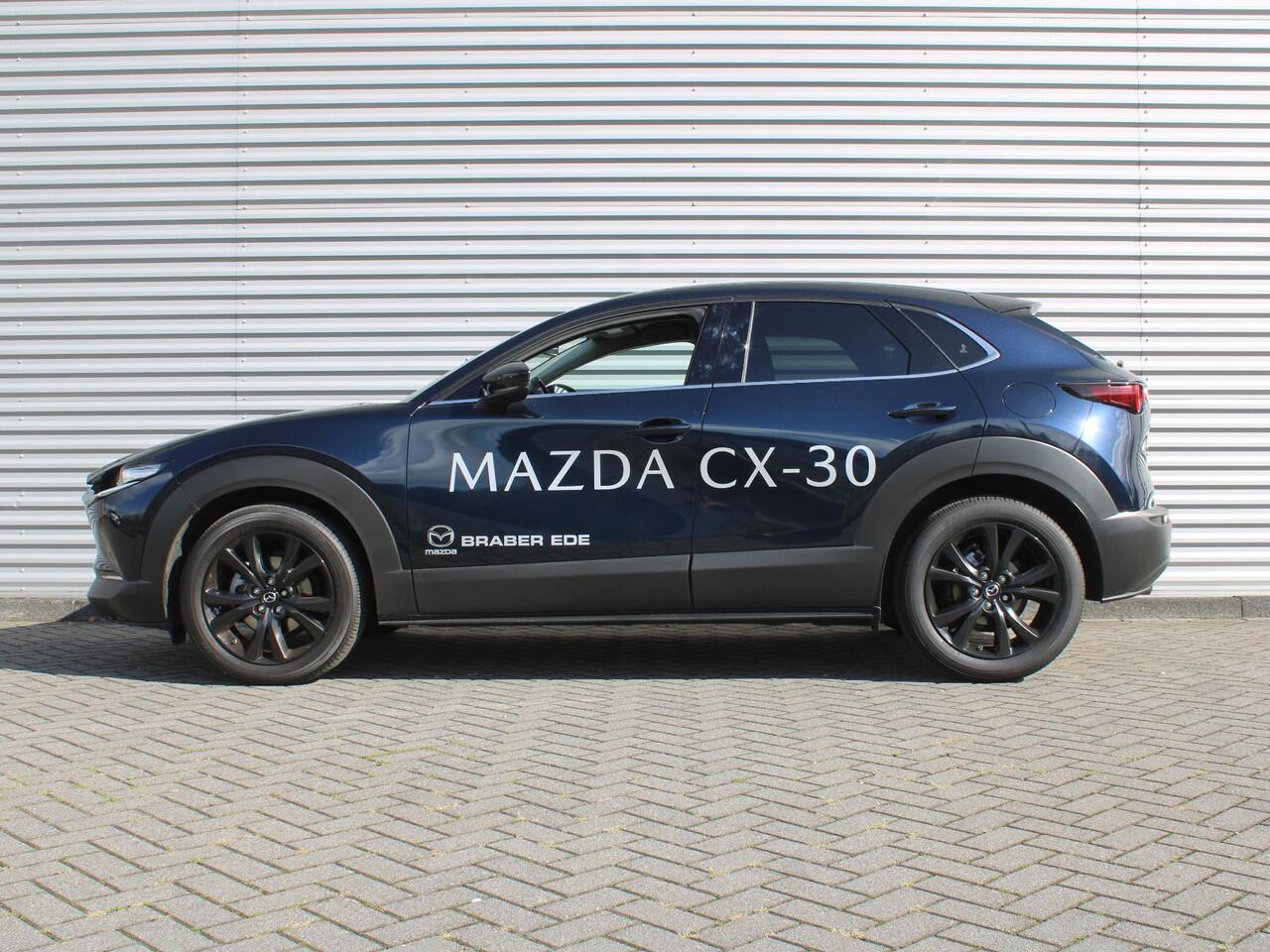 Mazda CX-30 2.0 e-SkyActiv-X M Hybrid Homura | Camera | Cruise adapt. | Stoelverwarming | 18" LM | Elek. achterklep | HUD | LED |