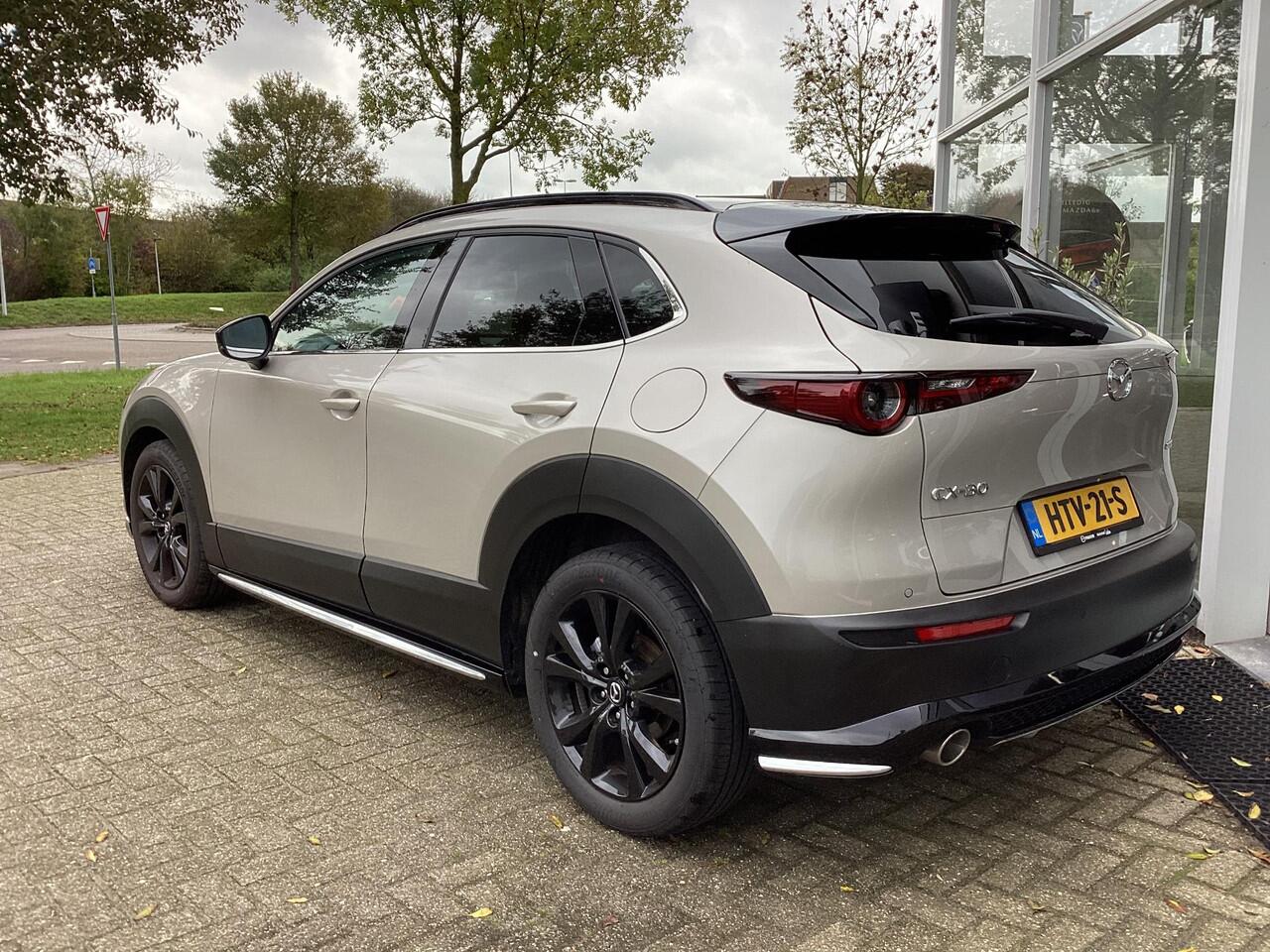Mazda CX-30 2.0 e-SkyActiv-X M Hybrid Homura 186 PK motor / Aeropakket / Roofrails / Dorpelbeschermers/ Sportpakket/ Navigatie/ Apple Carplay/ Android Auto/ Automaat