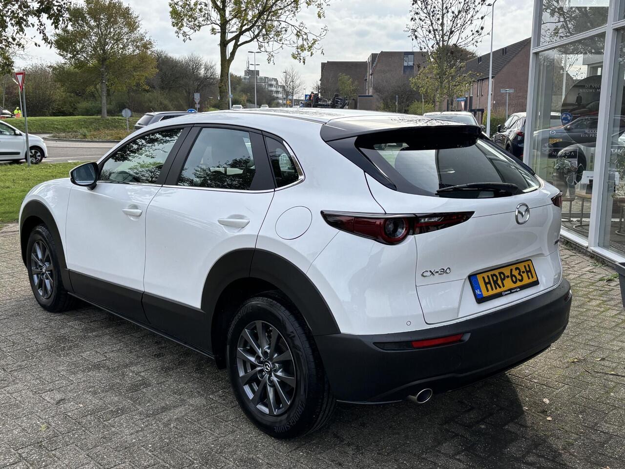 Mazda CX-30 2.5 e-SkyActiv-G M Hybrid Prime-line Navigatie, Apple Carplay / Android Auto, A.Rij-Camera, Cruise Controle Add, Airco, Middenarmsteun, Lichtmetaal.