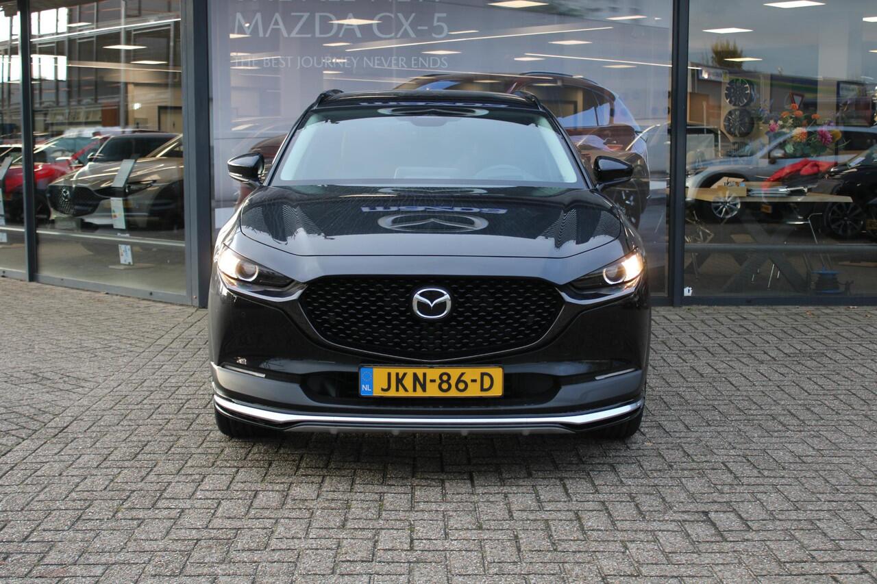 Mazda CX-30 2.0 e-SkyActiv-X 186 M Hybrid Nagisa , Demovoordeel ¤ 5.000,-, Automaat, Aero/Accessoires Pakket, Adap. Cruise, Bose, Clima, LMV 18 Inch, Camera, PDC, Navi, HUD, Apple Carplay