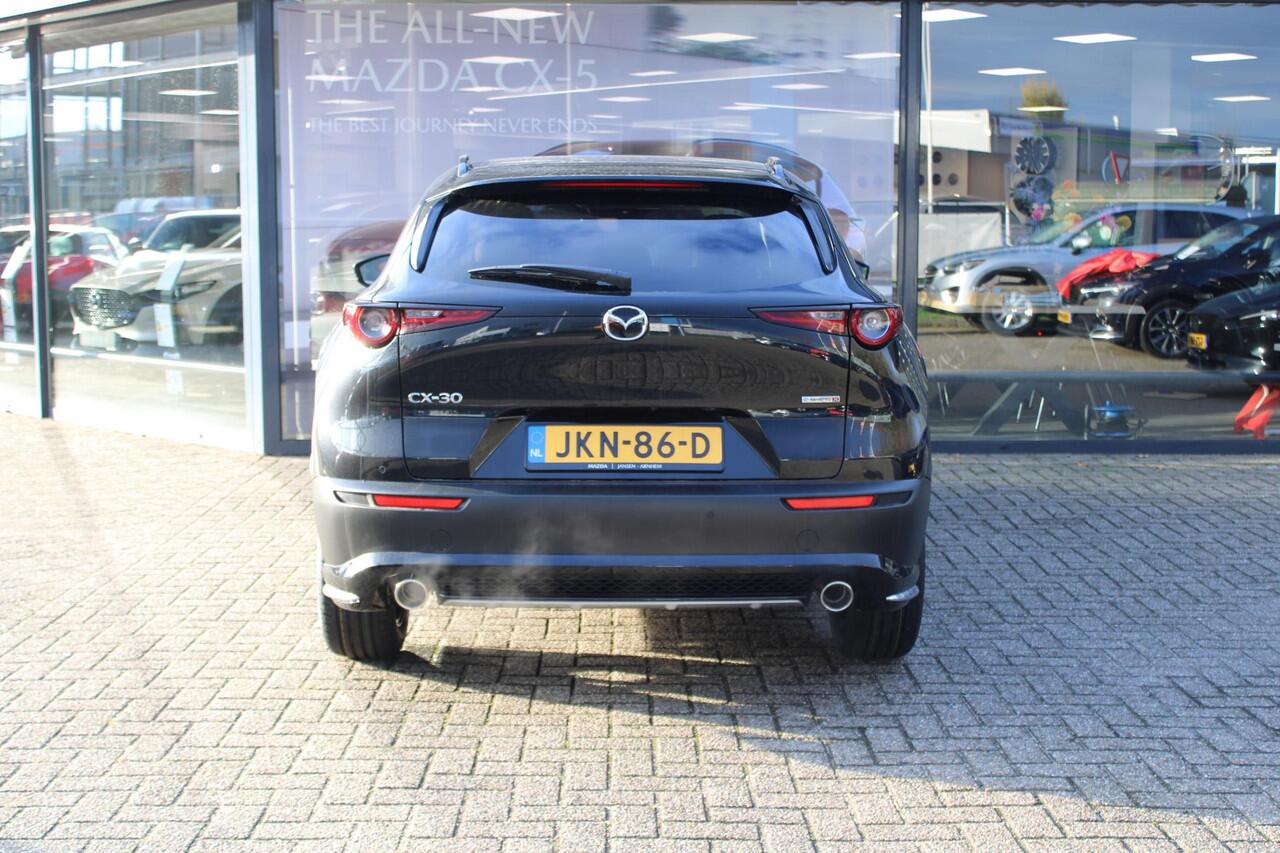 Mazda CX-30 2.0 e-SkyActiv-X 186 M Hybrid Nagisa , Demovoordeel ¤ 5.000,-, Automaat, Aero/Accessoires Pakket, Adap. Cruise, Bose, Clima, LMV 18 Inch, Camera, PDC, Navi, HUD, Apple Carplay