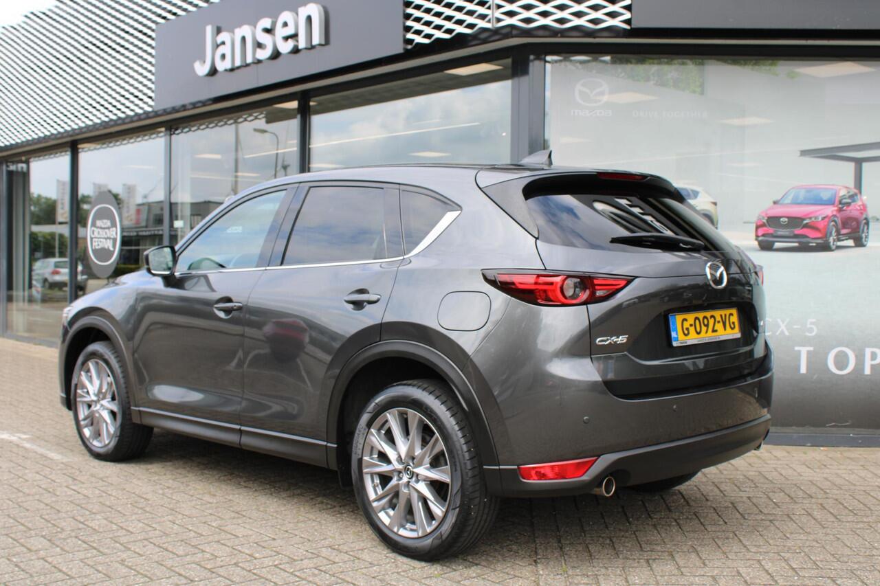 Mazda CX-5 2.5 SkyActiv-G 194 Luxury , Automaat, Leder, Bose, HUD, 360 Camera, Adap. Cruise, Stoelventilatie, Stoelverwarming, Stuurverwarming, LMV 19 Inch, Schuif/kanteldak, Navi, Apple Carplay