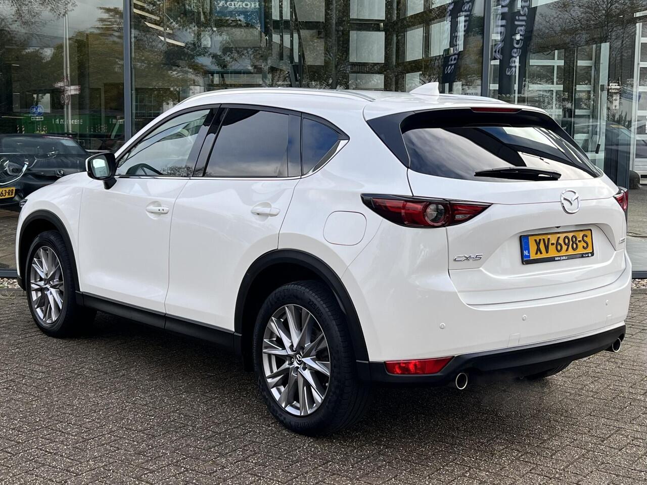 Mazda CX-5 2.0 SkyActiv-G 165 Luxury AUTOMAAT | TREKHAAK | 360gr CAMERA | EL. A.KLEP | Bose AUDIO | LEDER | STOEL VERWARMING en VENTILATIE | NED.AUTO | DELAER ONDERHOUDEN