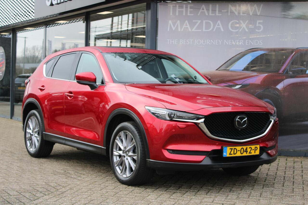 Mazda CX-5 2.5 SkyActiv-G 194 Luxury , Automaat, Trekhaak, Leder, Schuifdak, 360 Camera, Adap.Cruise, Bose, Stoel/Stuurverwarming, Stoelventilatie, Carplay, HUD, PDC, LMV 19 Inch, LKA