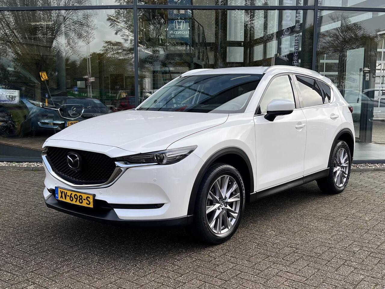 Mazda CX-5 2.0 SkyActiv-G 165 Luxury AUTOMAAT | TREKHAAK | 360gr CAMERA | EL. A.KLEP | Bose AUDIO | LEDER | STOEL VERWARMING en VENTILATIE | NED.AUTO | DELAER ONDERHOUDEN