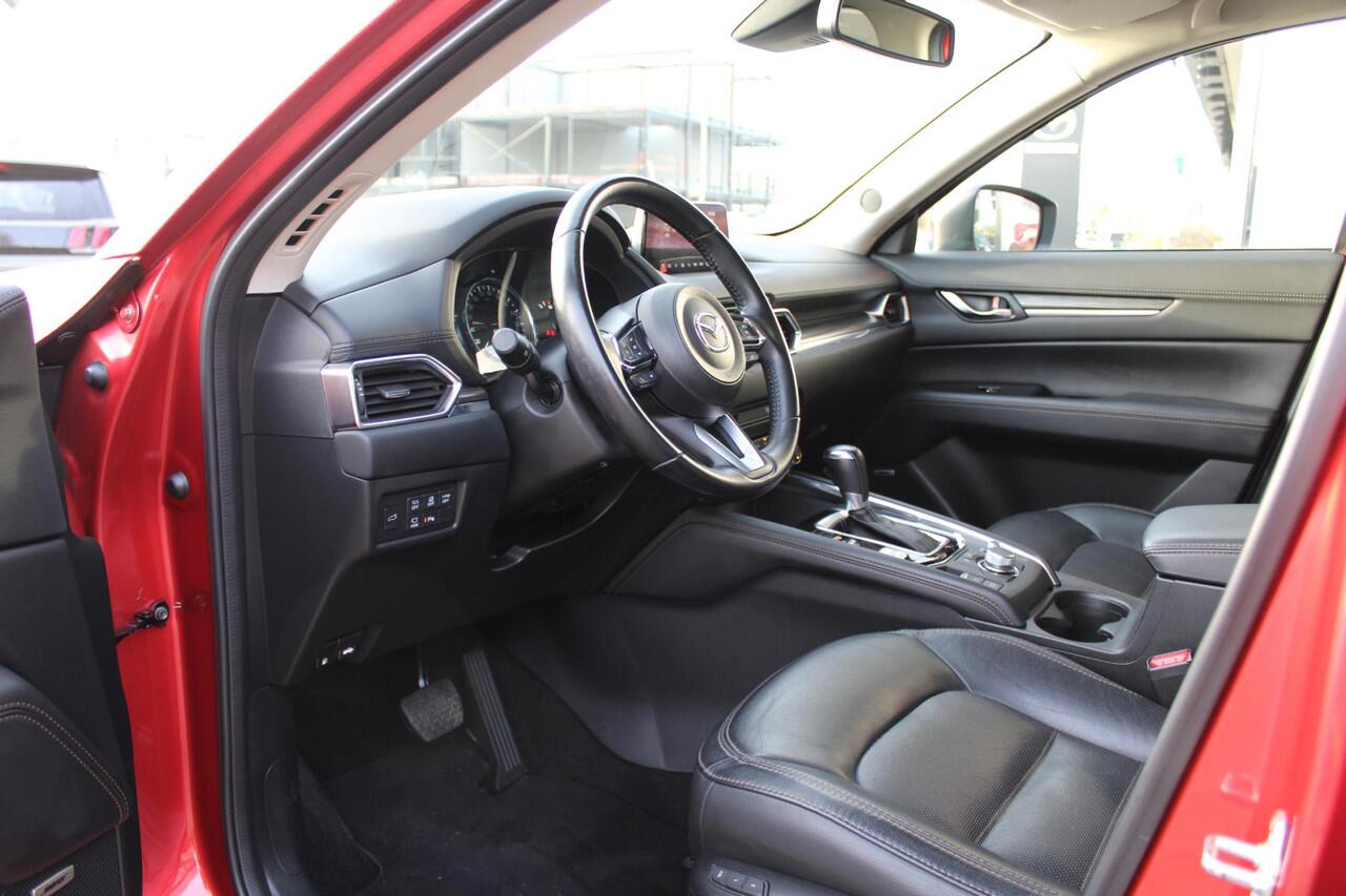 Mazda CX-5 2.5 SkyActiv-G 194 Luxury , Automaat, Leder, Trekhaak, 360 Camera, Clima, Adap.Cruise, Bose, Stoel/Stuurverwarming, Stoelventalatie, Apple Carplay, Android Auto, PDC, LKA, HUD, LMV 19 Inch