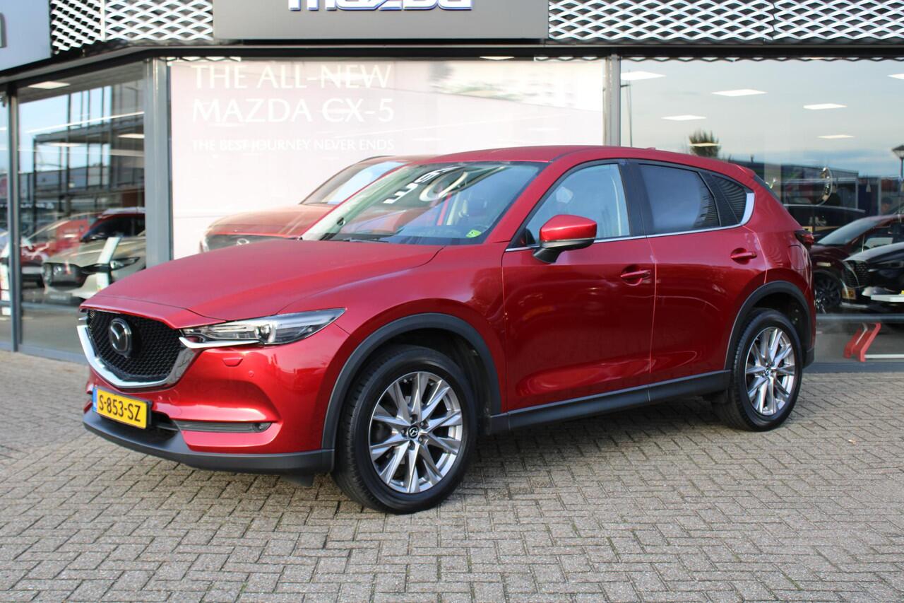 Mazda CX-5 2.5 SkyActiv-G 194 Luxury , Automaat, Leder, Trekhaak, 360 Camera, Clima, Adap.Cruise, Bose, Stoel/Stuurverwarming, Stoelventalatie, Apple Carplay, Android Auto, PDC, LKA, HUD, LMV 19 Inch