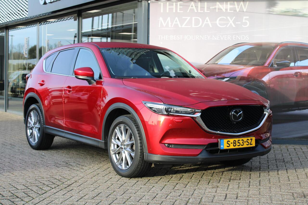 Mazda CX-5 2.5 SkyActiv-G 194 Luxury , Automaat, Leder, Trekhaak, 360 Camera, Clima, Adap.Cruise, Bose, Stoel/Stuurverwarming, Stoelventalatie, Apple Carplay, Android Auto, PDC, LKA, HUD, LMV 19 Inch