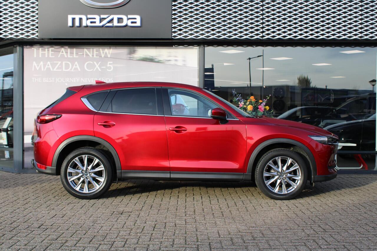Mazda CX-5 2.5 SkyActiv-G 194 Luxury , Automaat, Leder, Trekhaak, 360 Camera, Clima, Adap.Cruise, Bose, Stoel/Stuurverwarming, Stoelventalatie, Apple Carplay, Android Auto, PDC, LKA, HUD, LMV 19 Inch