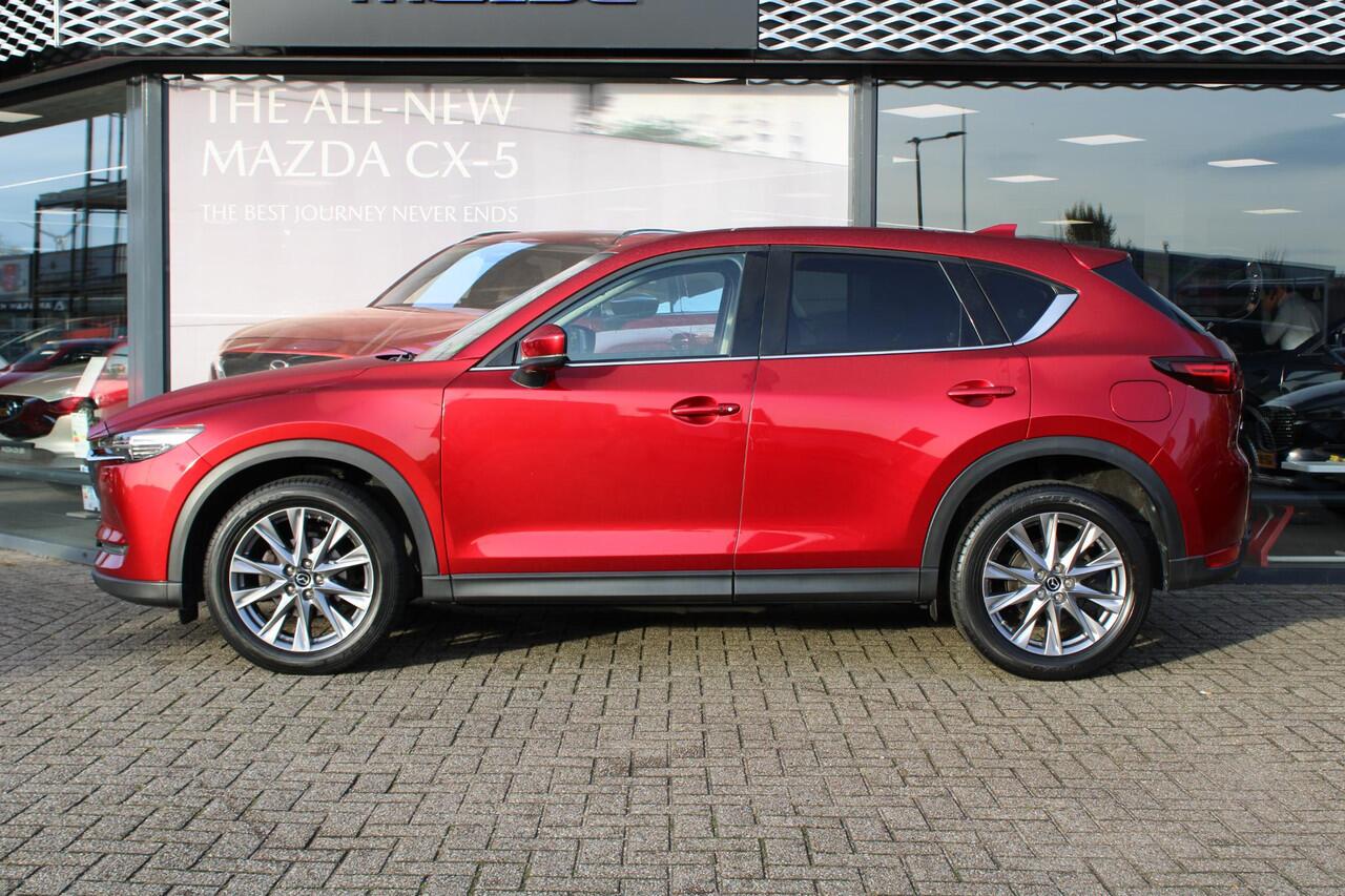 Mazda CX-5 2.5 SkyActiv-G 194 Luxury , Automaat, Leder, Trekhaak, 360 Camera, Clima, Adap.Cruise, Bose, Stoel/Stuurverwarming, Stoelventalatie, Apple Carplay, Android Auto, PDC, LKA, HUD, LMV 19 Inch
