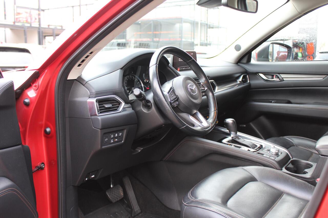 Mazda CX-5 2.5 SkyActiv-G 194 Luxury , Automaat, Trekhaak, Leder, Schuifdak, 360 Camera, Adap.Cruise, Bose, Stoel/Stuurverwarming, Stoelventilatie, Carplay, HUD, PDC, LMV 19 Inch, LKA