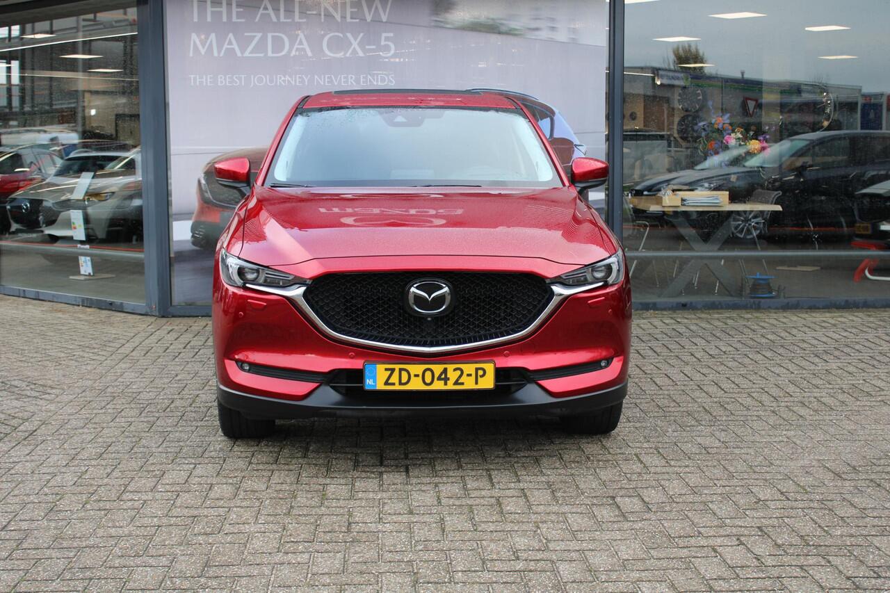 Mazda CX-5 2.5 SkyActiv-G 194 Luxury , Automaat, Trekhaak, Leder, Schuifdak, 360 Camera, Adap.Cruise, Bose, Stoel/Stuurverwarming, Stoelventilatie, Carplay, HUD, PDC, LMV 19 Inch, LKA