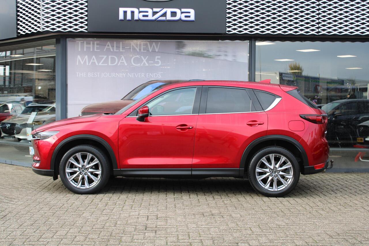 Mazda CX-5 2.5 SkyActiv-G 194 Luxury , Automaat, Trekhaak, Leder, Schuifdak, 360 Camera, Adap.Cruise, Bose, Stoel/Stuurverwarming, Stoelventilatie, Carplay, HUD, PDC, LMV 19 Inch, LKA