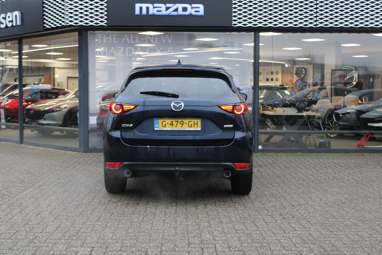 Mazda CX-5 2.5 SkyActiv-G 194 Luxury , Automaat, Trekhaak, Wit Leder, Schuifdak, 360 camera, Clima, Adap.Cruise, Apple Carplay, Android Auto, Stoel/Stuurverwarming, Stoelventilatie, Bose, LMV 19 Inch, HUD, PDC, LKA,