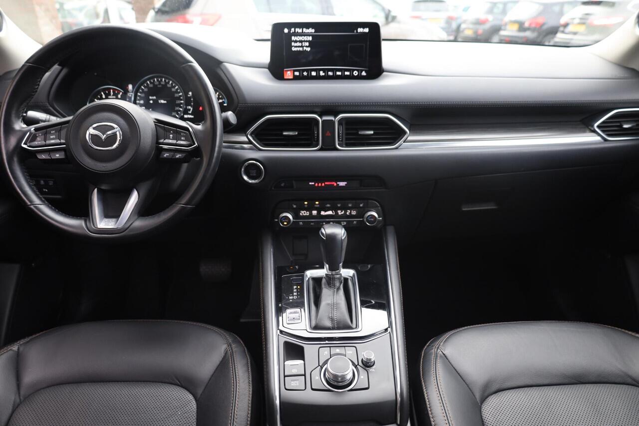 Mazda CX-5 2.0 SkyActiv-G 165 Signature HUD/ADD 360-CAMERA LEER+MEMORY+VENTILATIE TREKHAAK-AFN. CARPLAY 4xSTOELVERW. DAB STUURVERW. 19"LMV BOSE DODEHOEK-DETECTIE ELEK.LAADKLEP