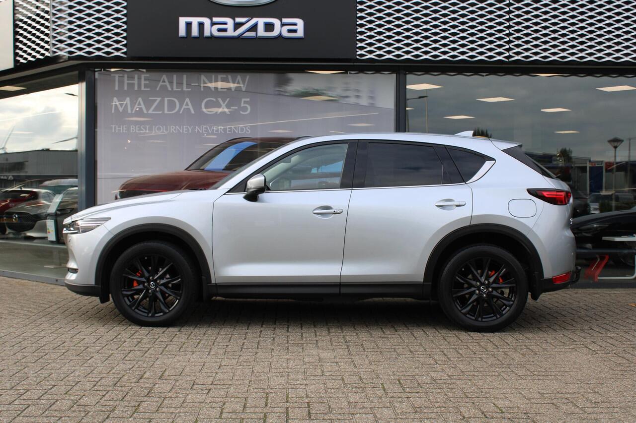 Mazda CX-5 2.5 4WD SkyActiv-G 194 Sportive , Automaat, Trekhaak, Half Leder, Bose, 360 Camera, Adap. Cruise, LMV 19 Inch, AWD, Clima, Stoelverwarming, Stuurverwarming, HUD